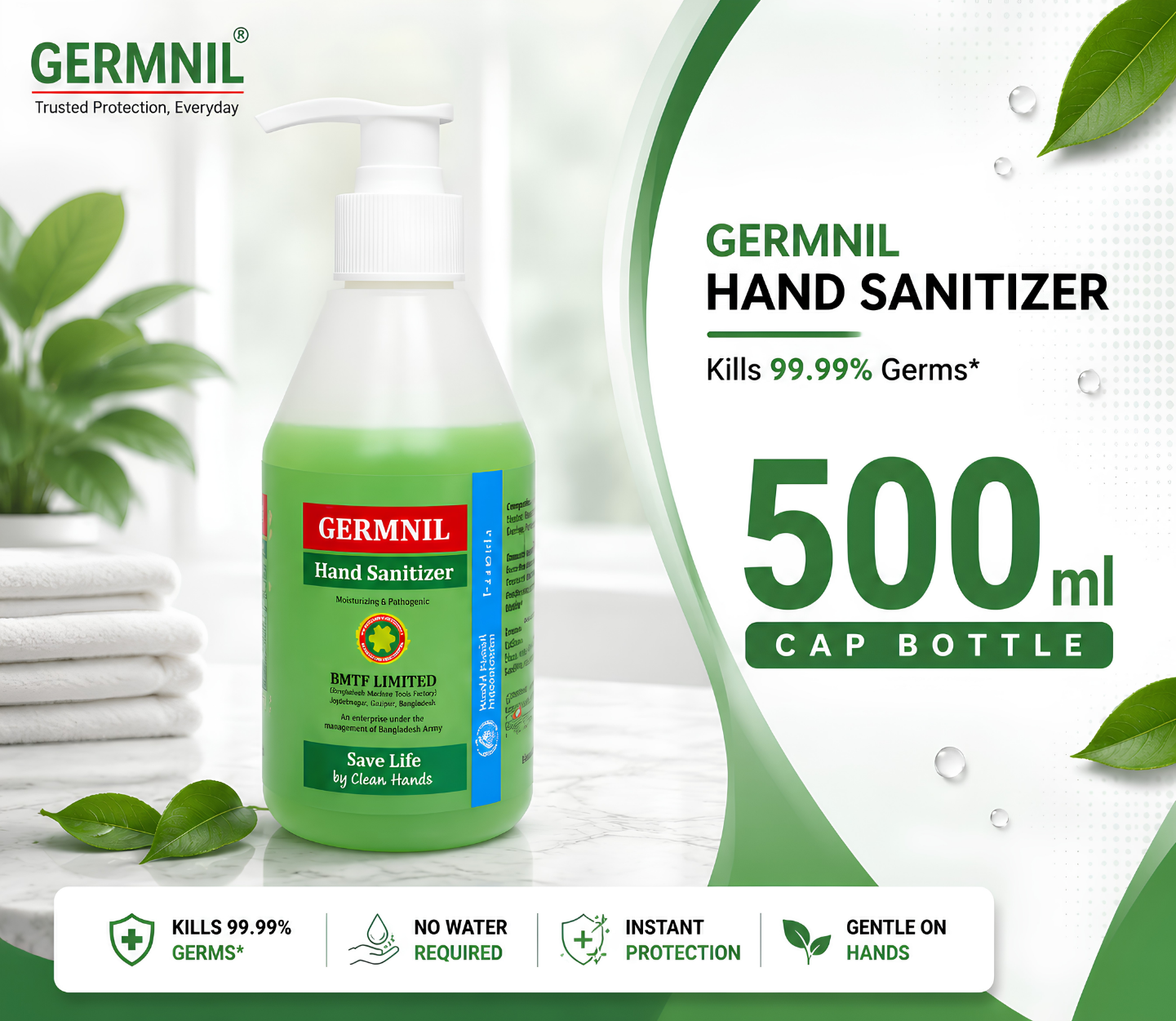 Germnil Hand Sanitizer with Dispenser